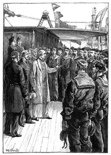 Mr Gladstone Addressing the Officers and Crew of the Grantully Castle late 19th century