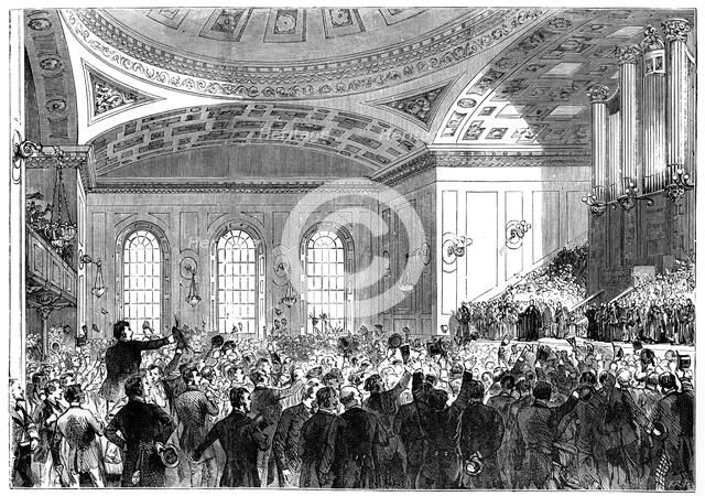 'Mr Gladstone delivering his address as Lord Rector of Edinburgh University', 1859-1865. Artist: Unknown