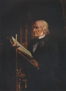Mr Gladstone reading the lesson in Hawarden Church c1890s, (1941)
