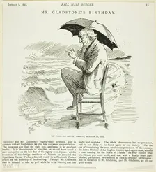 Mr. Gladstone's Birthday, from the Pall Mall Budget, 1893. Creator: Unknown
