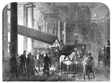 Mr. Gladstone's Ministerial Dinner: arrival of guests, 1870. Creator: Unknown