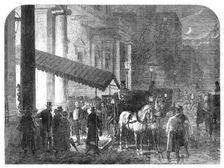 Mr. Gladstone's Ministerial Dinner: arrival of guests, 1870. Creator: Unknown