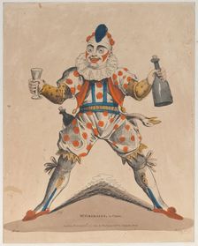 Mr. Grimaldi as Clown, July 13, 1822. Creator: Possibly Piercy Roberts (British, active 1794-1828)