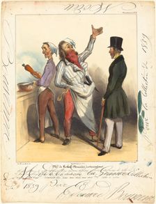 Mr. de Robert Macaire Restaurateur, 1836. Creators: Honore Daumier, Edouard Bouvenne