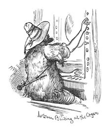 Mr. Edwin Bending at the Organ, 1883. Creator: Unknown