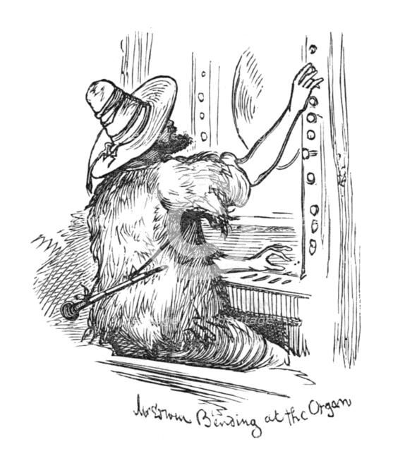 Mr. Edwin Bending at the Organ, 1883.  Creator: Unknown.