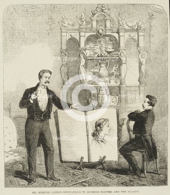 Mr Edmund Yates' Invitations to Evening Parties and the Seaside, 1863. Creator: Unknown.