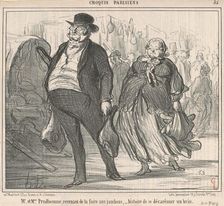 Mr et Mme Prudohomme revenant de la foire ..., 19th century. Creator: Honore Daumier