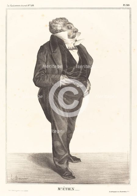 Mr. ÉTIEN... , 1833. Creator: Honore Daumier.