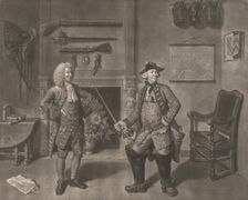Mr. Foote in the Character of Major Sturgeon, in the Mayor of Garratt, 1765. Creator: Johann Gottfried Haid