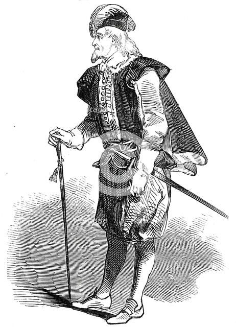 Mr. Farren, as "Sir Simon Sage", 1845. Creator: Unknown.