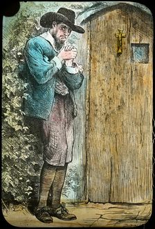 Mr Fearing at the gate, from The Pilgrim's Progress, late 19th or early 20th century