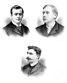 Mr. G. E. Armstrong, Mr. H. W. Massingham, Mr. W. A. Locker, 1895. Creator: P Naumann