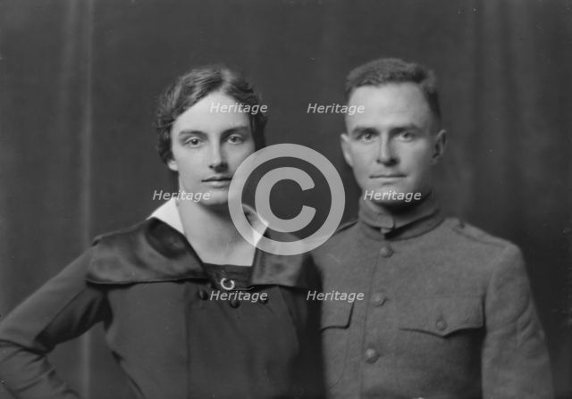 Mr. G.G. Hartley and unidentified woman, portrait photograph, 1918 Apr. 15. Creator: Arnold Genthe.