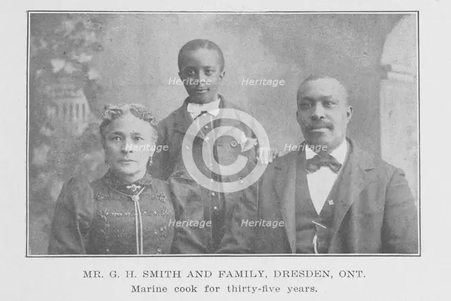 Mr. G. H. Smith and family, Dresden, Ont.; Marine cook for thirty-five years, 1907. Creator: Unknown.