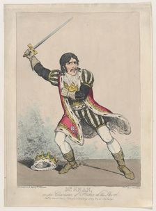Mr. Kean in the Character of Richard the Third, ca. 1814., ca. 1814. Creator: George Cruikshank