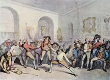 Mr H Angelo's Fencing Academy 1791, (1929). Artist: Thomas Rowlandson