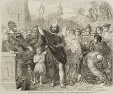 Mr Haydon's picture of "The Banishment of Aristides" at the Egyptian Hall, Piccadilly , 1846. Creator: Smyth