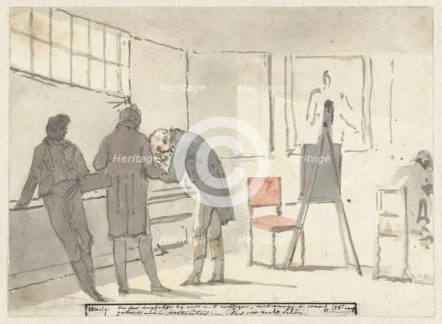 Mr Hagbolt with us in college [?] (Diary, August 18), 1805-1808. Creator: Christiaan Andriessen.