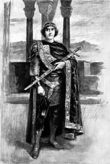 Mr. Henry Irving as King Arthur, 1895. Creator: George Meisenbach
