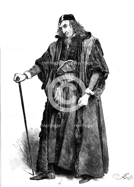 Mr. Henry Irving as Shylock, in "The Merchant of Venice" at the Lyceum Theatre, 1880. Creator: Unknown.