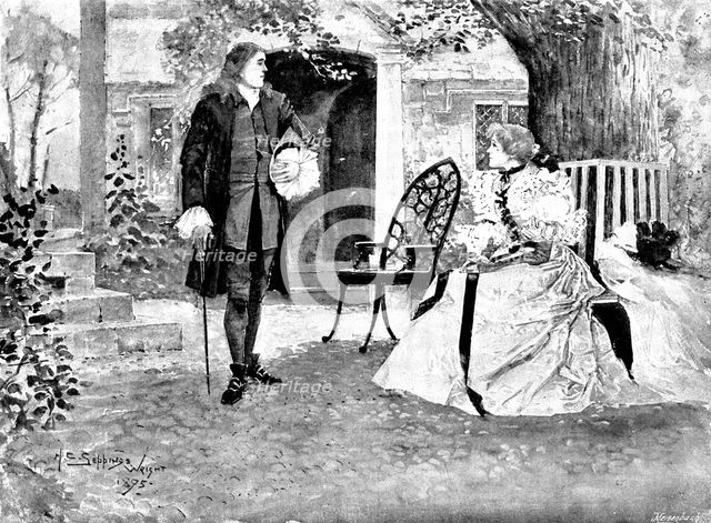 Mr. Henry James's new play, "Guy Domville," at the St. James's Theatre, 1895. Creator: George Meisenbach.