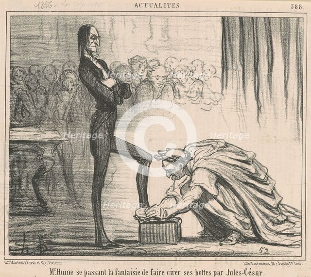 Mr Hume se passant la fantaisie ..., 19th century. Creator: Honore Daumier.