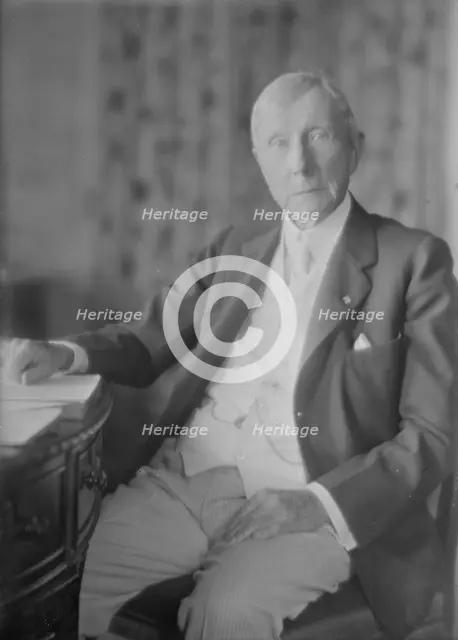 Mr. J.D. Rockefeller, portrait photograph, 1918 Aug. 2. Creator: Arnold Genthe.