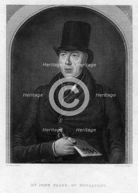 Mr John Clarke, of Newmarket, 1834. Artist: Henry R Cook