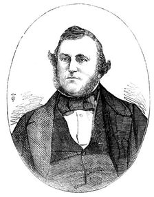 Mr. John Dove Harris, M.P. for Leicester, from a photograph by John Beattie, 1858. Creator: Unknown