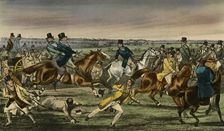 Mr. Jorrocks makes his Entrée into the Newmarket Betting-ring 1838. Artist: Henry Thomas Alken