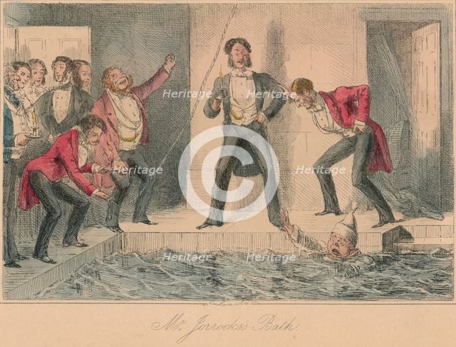 'Mr. Jorrocks's Bath', 1854. Artist: John Leech.