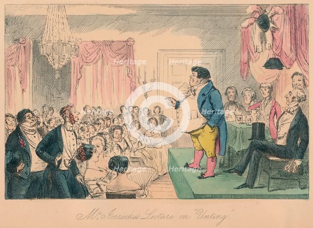 'Mr. Jorrocks's Lecture on Unting, 1854. Artist: John Leech.