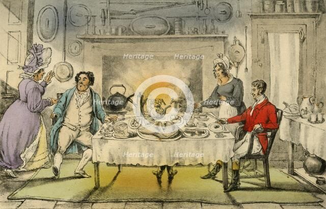 'Mr Jorrocks's Hunt Breakfast: a Terrible Surprise', 1838. Artist: Henry Thomas Alken.
