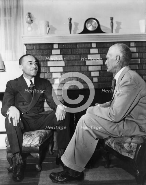 Mr. James A. Colston, president of Bethune-Cookman College and his father..., Florida, 1943. Creator: Gordon Parks.