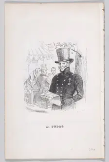 Mr. Judas from The Complete Works of Béranger, 1836. Creator: Theodore Maurisset