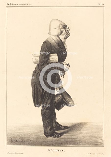 Mr. Odieux, 1833.  Creator: Honore Daumier.