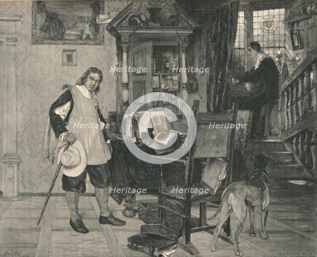 'Mr. Oliver Cromwell of Ely Visits Mr. John Milton', 1883, (1886). Artist: Robert Hoskin.