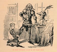 Mr. Owen Glendower armed by his trusty clerk c1860, (c1860). Artist: John Leech