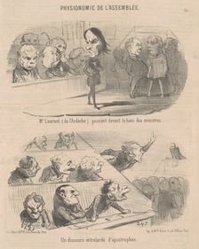 Mr. Laurent (de l'Ardèche) passant devant le banc de minstres, 19th century. Creators: Honore Daumier, Paul-Mathieu Laurent