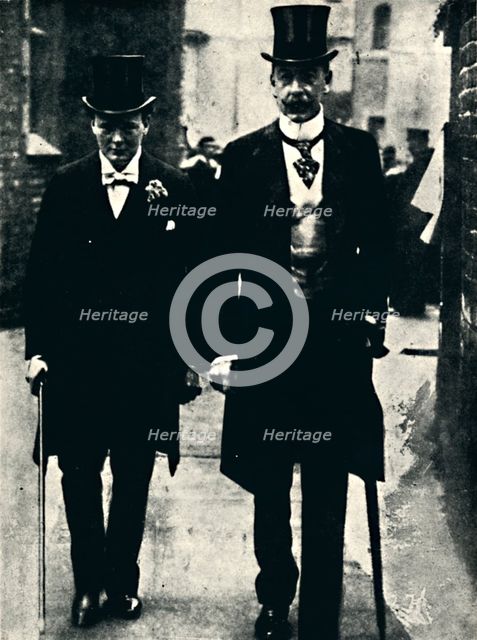 'Mr. Lewis Harcourt and Mr. Churchill', c1900, (1945). Creator: Unknown.