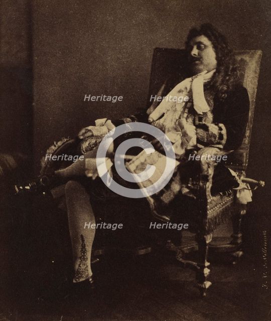 Mr. Leroux in the Role of Alceste in Le Misanthrope, mid-1850s. Creator: Julien Vallou de Villeneuve (French, 1795-1866).