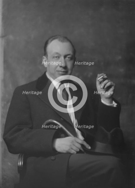 Mr. Ludwig Schwab, portrait photograph, 1919 Mar. 4. Creator: Arnold Genthe.