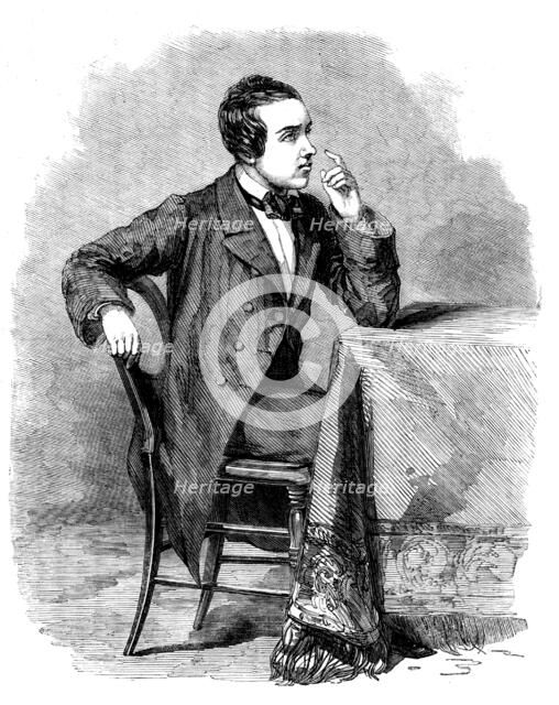 Mr. Morphy, the Celebrated Chessplayer, 1858. Creator: Unknown.