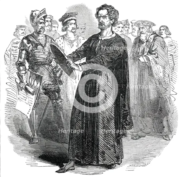 Mr. MacReady, as Richard II, at the Haymarket Theatre, 1850. Creator: Unknown.
