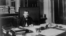 Mr. McClelland(?), Treasury Department employee, half-length portrait, seat... between 1884 and 1930 Creator: Frances Benjamin Johnston