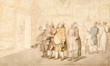 Mr. Michell's Picture Gallery, Grove House, Enfield, c1817. Creator: Thomas Rowlandson