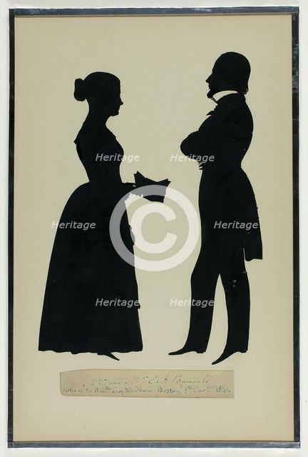 Mr. & Mrs. E. F. Bunnell, November 8, 1841. Creator: Auguste Amant Constant Fidele Edouart.
