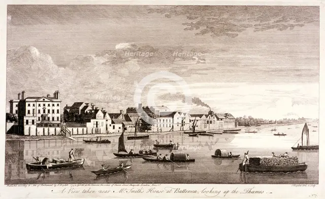 Mr Smith's house at Battersea, London, c1755. Artist: John Boydell