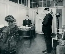 Mr Sandow Attending To His Day's Correspondence c1898